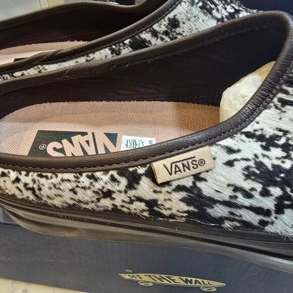 Vans Premium Pony Hair Mules Slides Chocolate Slip-On Shoes MENS SIZE 10 NEW - Picture 4 of 13